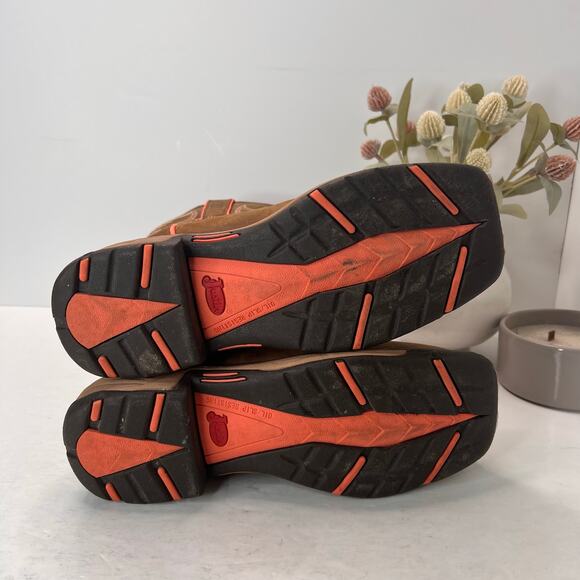 Justin Stampede Rush Waterproof Composite Safety Toe Boots Brown Women 7.5B - Picture 8 of 9